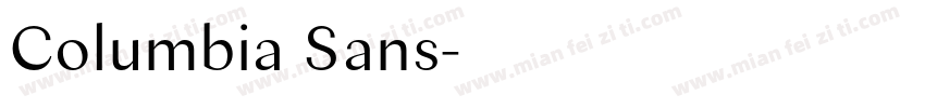 Columbia Sans字体转换